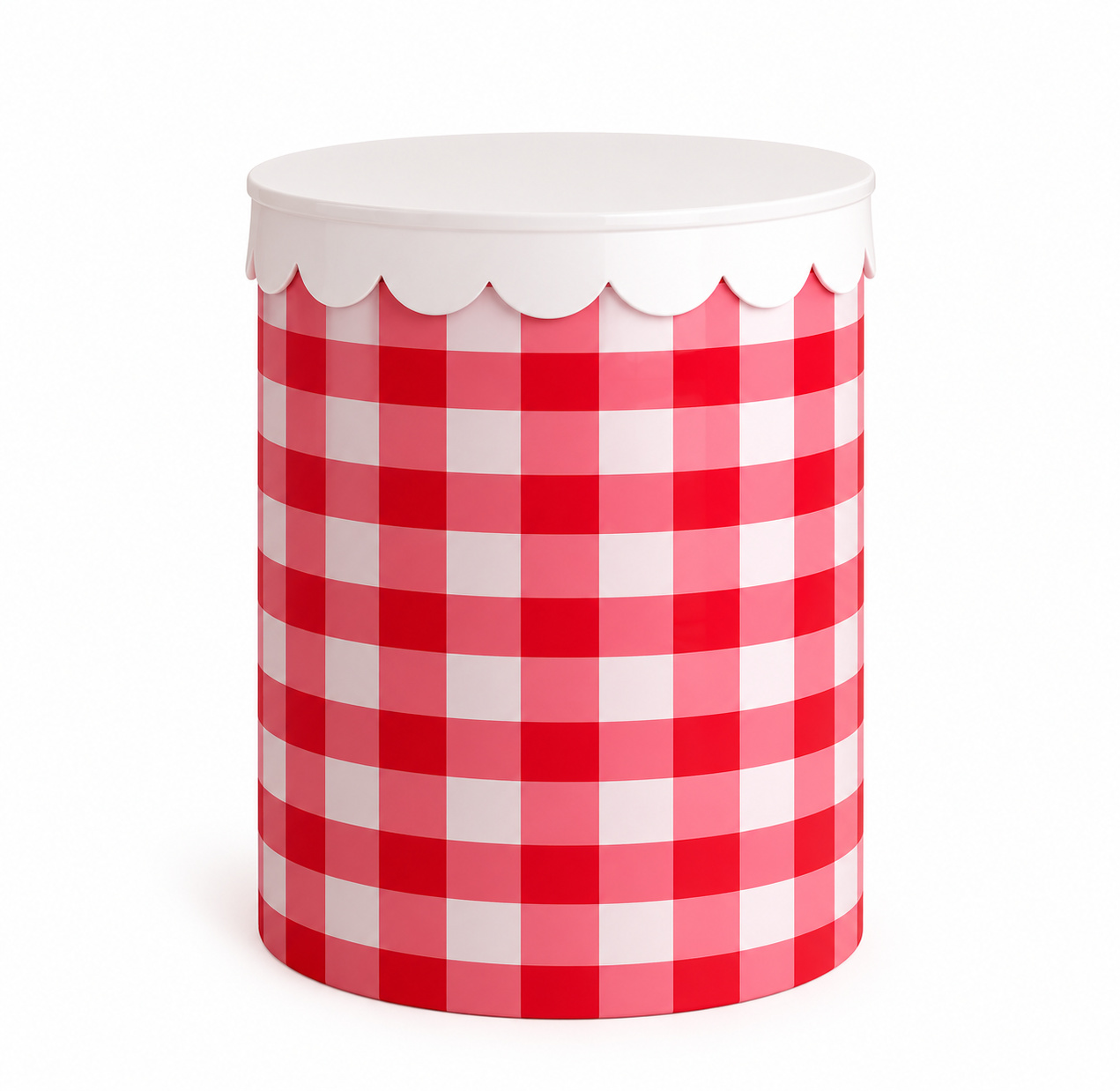 Cilindro Quadriculado Com Tampo Babado - Fabricando Festa Por RFProvençais