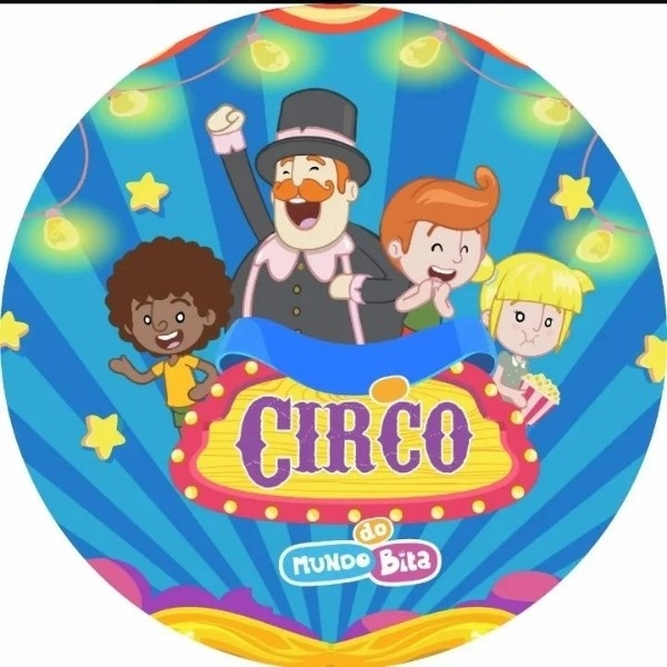 Bita Circo  1,50M Fundo Claro - Fabricando Festa Por RFProvençais