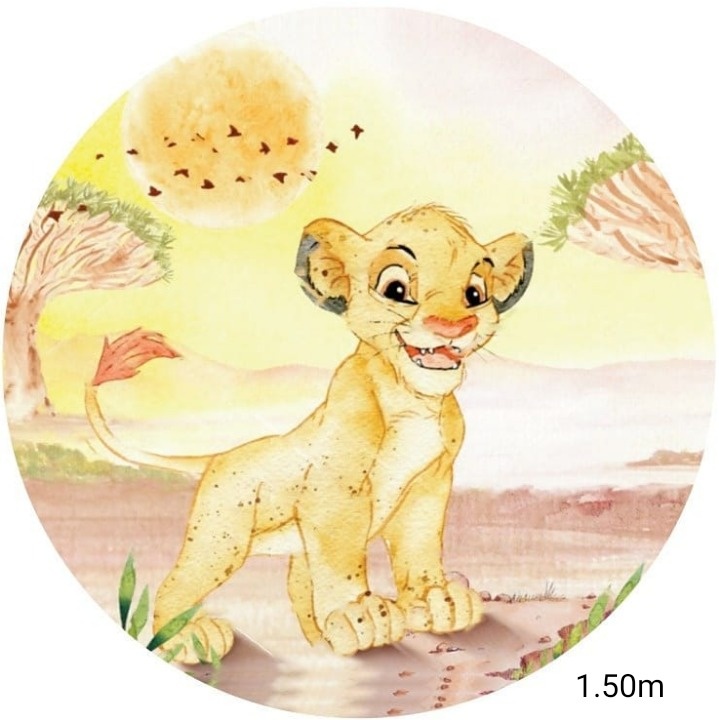 Rei Leão 1,50M Aquarelado - Fabricando Festa Por RFProvençais