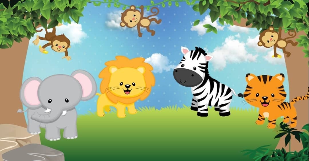 Painel Safari Baby (2) - Fabricando Festa Por RFProvençais