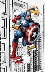 Capitão Namerica Fundo Branco Vertical  - Fabricando Festa Por RFProvençais