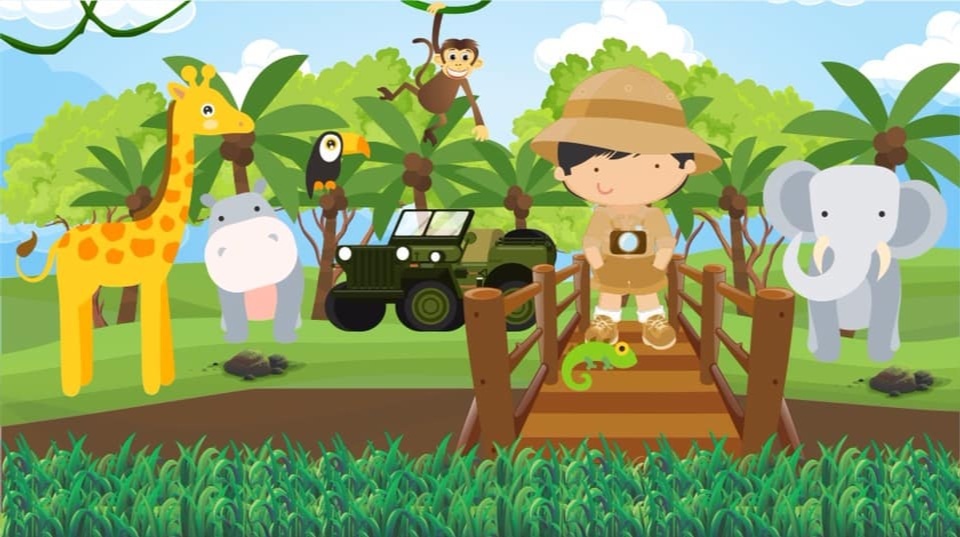 Painel Safari Baby (1) - Fabricando Festa Por RFProvençais