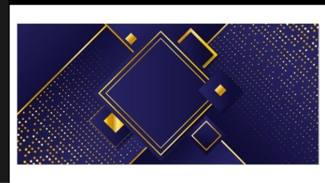 Azul Com Dourado Geométrico  - Fabricando Festa Por RFProvençais