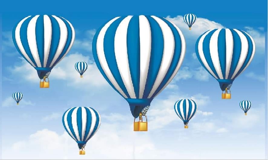 Balões Azul - Fabricando Festa Por RFProvençais