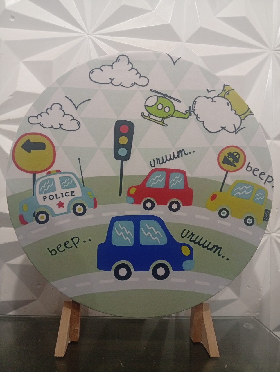 Painel Meio de Transporte 50Cm - Fabricando Festa Por RFProvençais