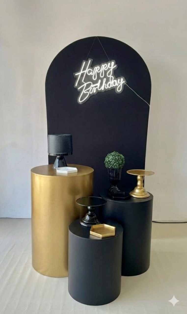 Kit Pegue E Monte - Clássico Preto E Dourado - Linha Alegra - ARCO FEST - PEGUE E MONTE & DECORAÇÕES