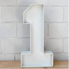 Numero 1 de Chão Em Mdf - Branco - ARCO FEST - PEGUE E MONTE & DECORAÇÕES