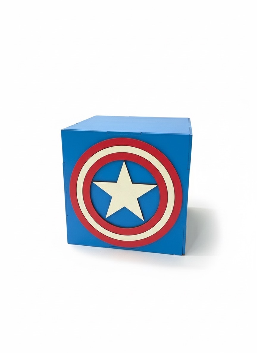 Cubo - Capitão América (Vingadores)  - ARCO FEST - PEGUE E MONTE & DECORAÇÕES