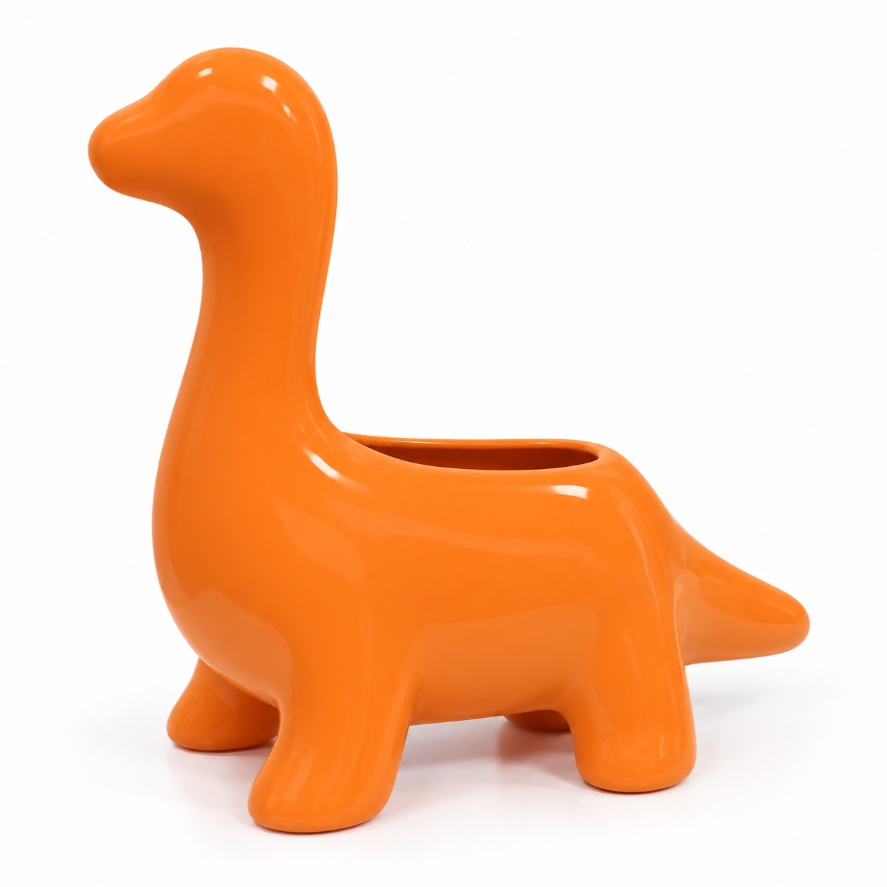 Vaso Decorativo Dinossauro Laranja Em Cerâmica - ARCO FEST - PEGUE E MONTE & DECORAÇÕES