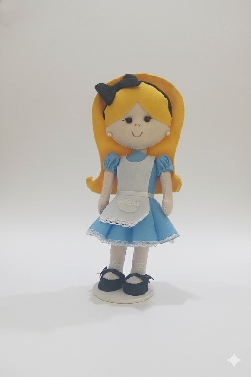 Boneco Em Feltro - Alice - ARCO FEST - PEGUE E MONTE & DECORAÇÕES