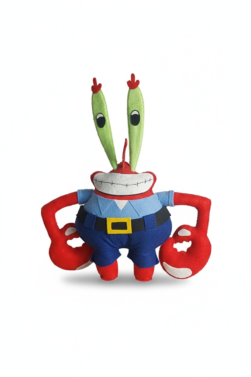 Feltro - Seu Sirigueijo (Bob Esponja) - ARCO FEST - PEGUE E MONTE & DECORAÇÕES