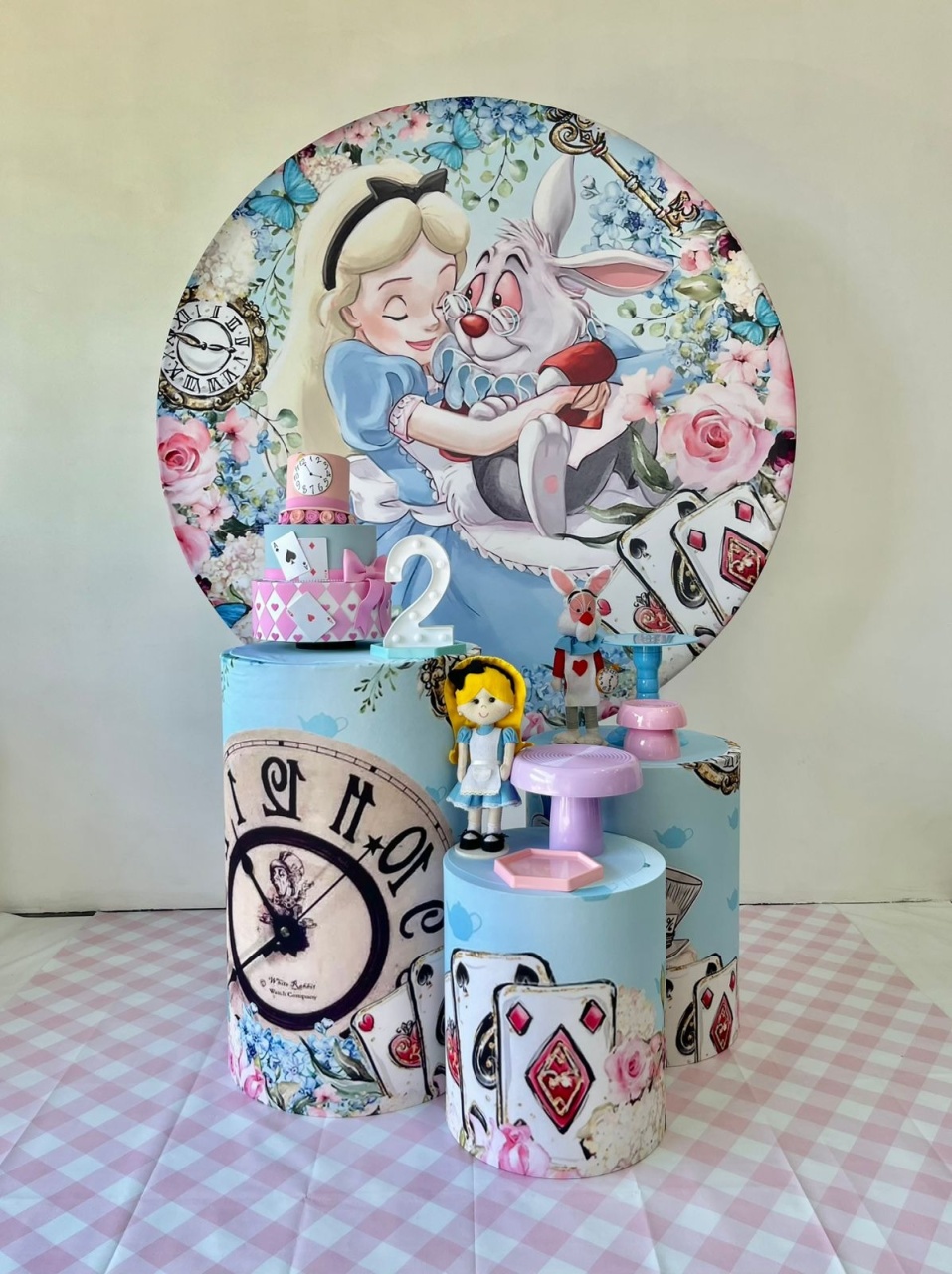 Kit Pegue E Monte - Alice No País das Maravilha - Kit Alegra - ARCO FEST - PEGUE E MONTE & DECORAÇÕES