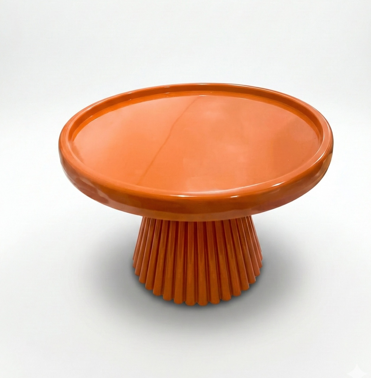 Bandeja Redonda Borda Alta - Ripada - Terracota (Média) - ARCO FEST - PEGUE E MONTE & DECORAÇÕES