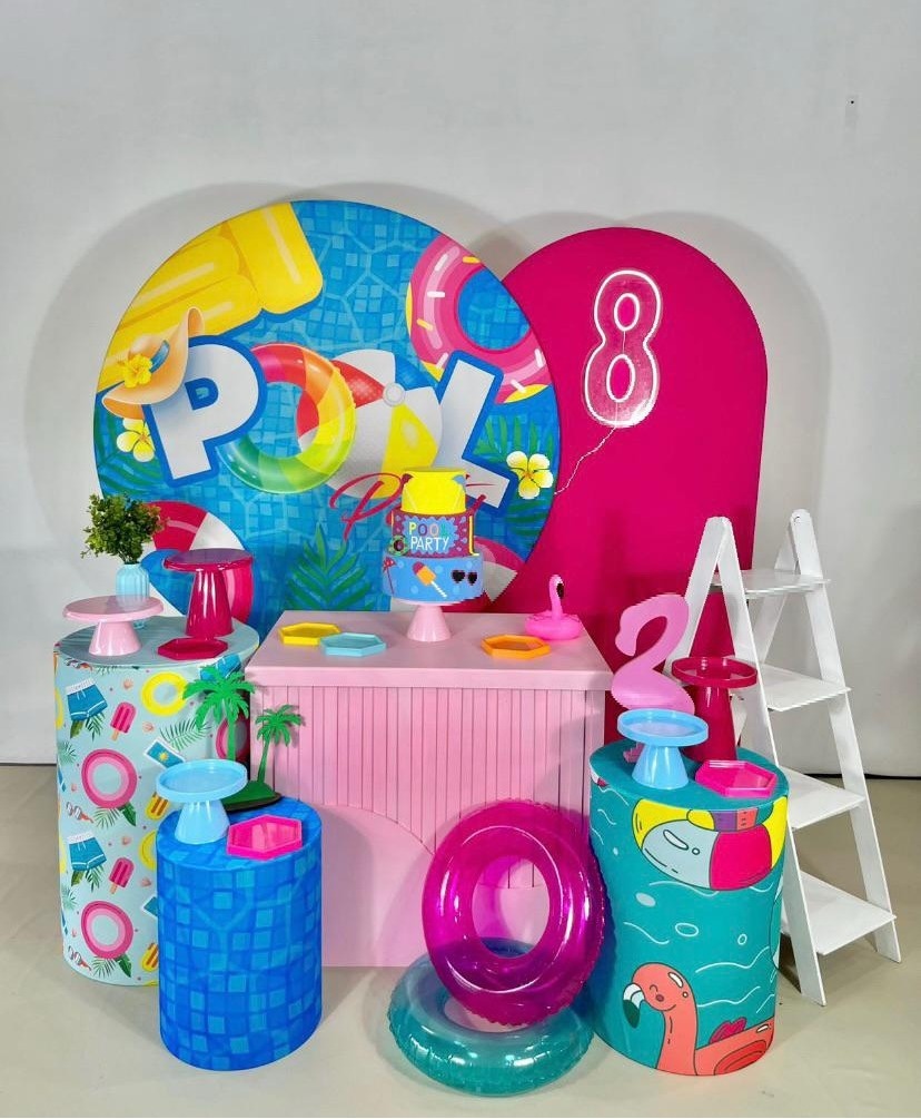 Kit Pegue E Monte -Pool Party - Linha Brilha - ARCO FEST - PEGUE E MONTE & DECORAÇÕES