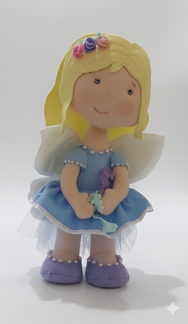 Boneca Em Fetro Com Asas de Borboleta  - ARCO FEST - PEGUE E MONTE & DECORAÇÕES