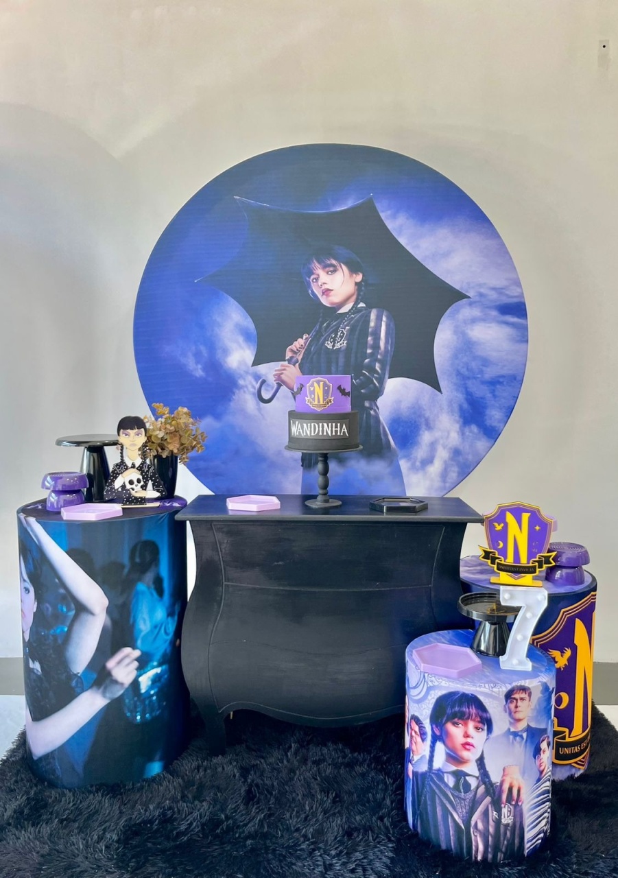 Kit Pegue E Monte  - Wandinha  - Kit Encanta			 - ARCO FEST - PEGUE E MONTE & DECORAÇÕES