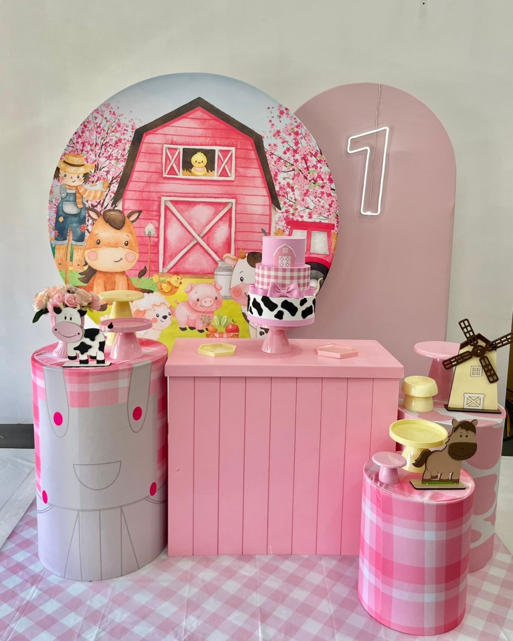 Kit Pegue E Monte  - Fazendinha Rosa  - Kit Brilha M2 - ARCO FEST - PEGUE E MONTE & DECORAÇÕES
