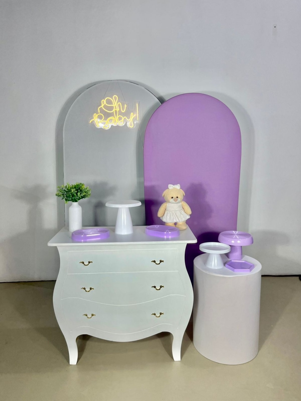 Kit Pegue E Monte - Chá de Bebê Lilás - Linha Cegonha - ARCO FEST - PEGUE E MONTE & DECORAÇÕES