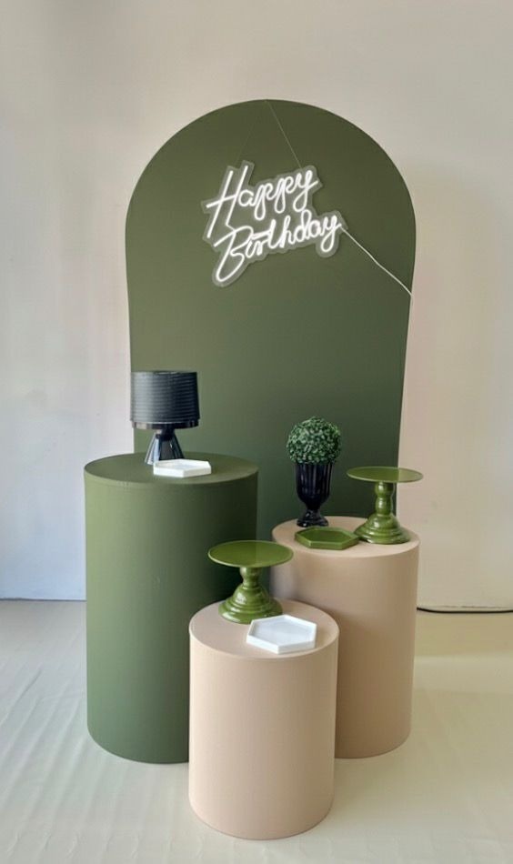Kit Pegue E Monte - Clássico Verde E Bege - Kit Comemora - ARCO FEST - PEGUE E MONTE & DECORAÇÕES