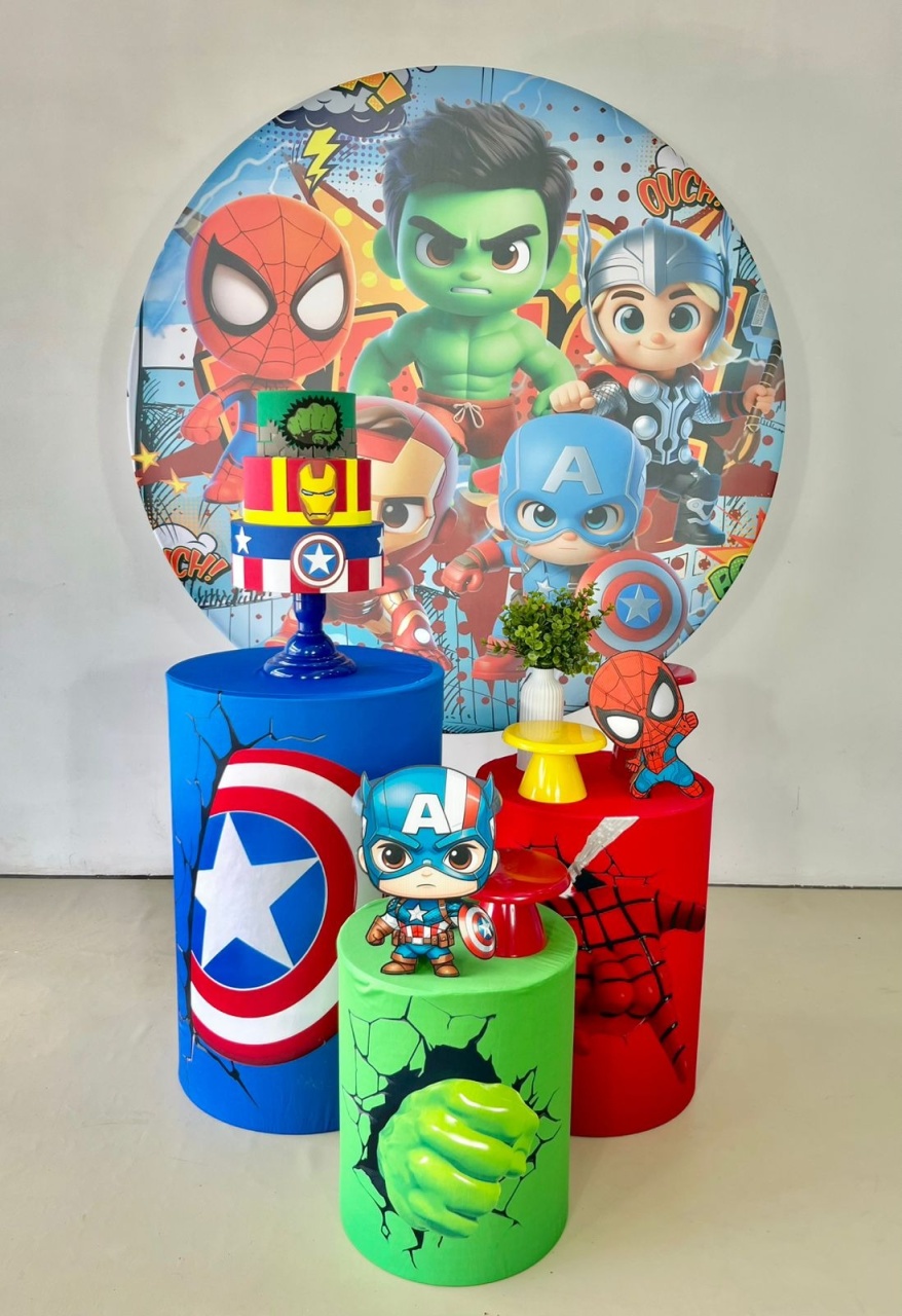Kit Pegue E Monte - Vingadores Baby - Kit Alegra  - ARCO FEST - PEGUE E MONTE & DECORAÇÕES
