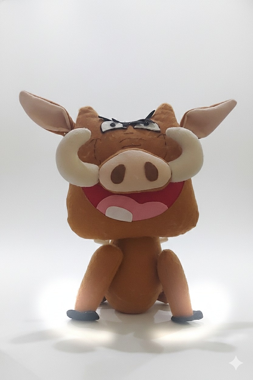  Feltro - Pumba (Rei Leão) - ARCO FEST - PEGUE E MONTE & DECORAÇÕES