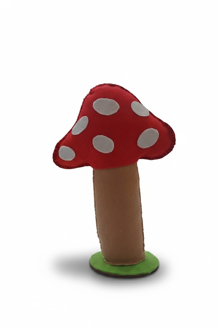 Feltro Cogumelo Vermelho (Jardim/Bosque)  - ARCO FEST - PEGUE E MONTE & DECORAÇÕES