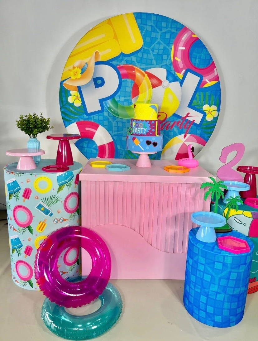 Kit Pegue E Monte - Pool Party - Linha Encanta - ARCO FEST - PEGUE E MONTE & DECORAÇÕES