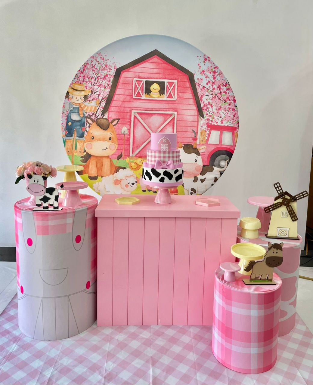 Kit Pegue E Monte  - Fazendinha Rosa  - Kit Encanta			 - ARCO FEST - PEGUE E MONTE & DECORAÇÕES