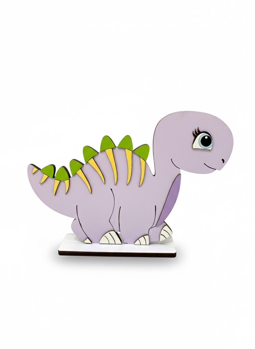 Display - Dinossauro Lilas (Baby Dino) - ARCO FEST - PEGUE E MONTE & DECORAÇÕES