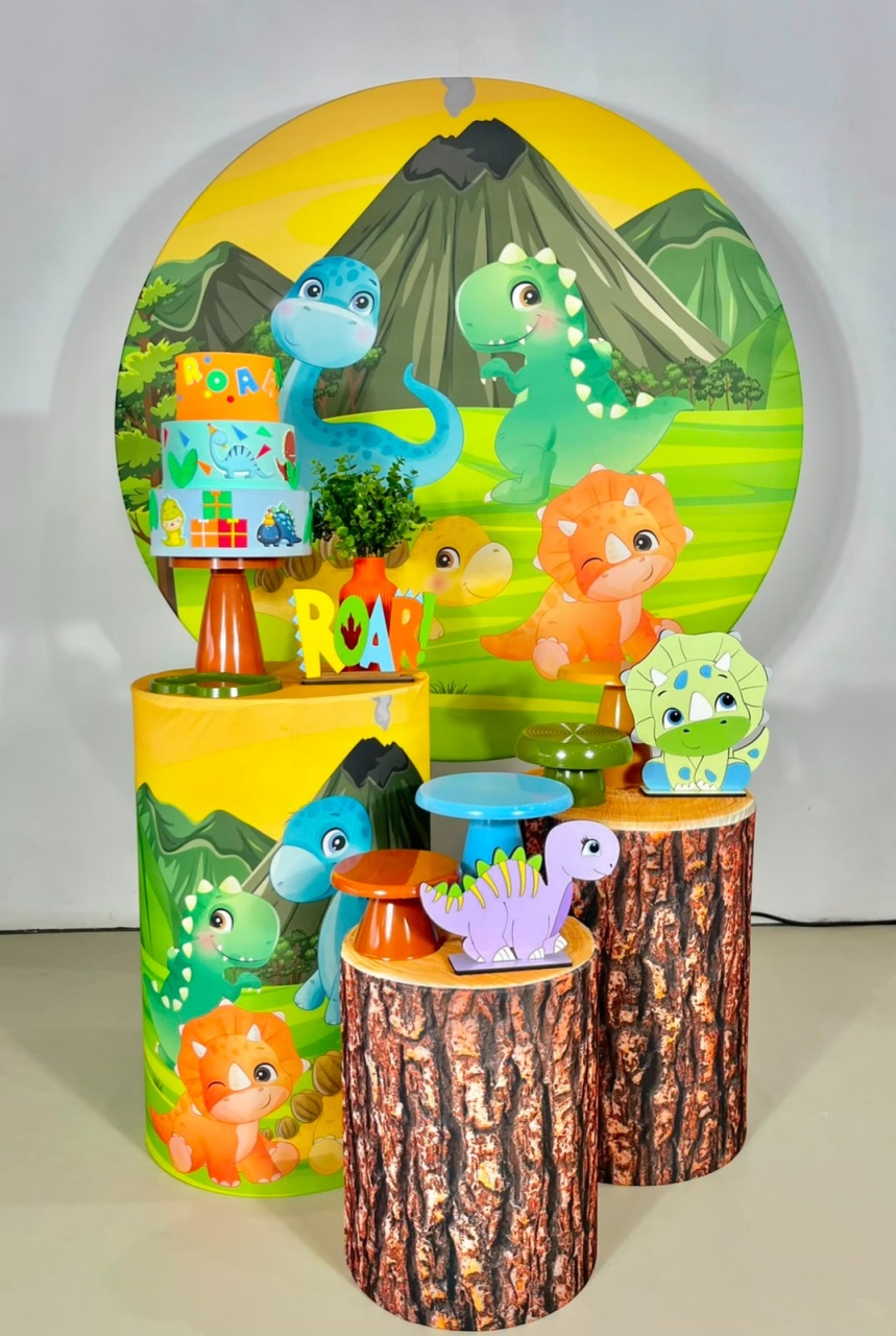 Kit Pegue E Monte - Tema Dino Baby - Linha Alegra - ARCO FEST - PEGUE E MONTE & DECORAÇÕES