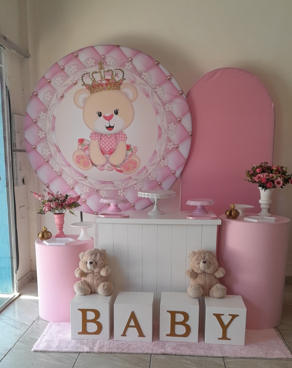 Kit Pegue E Monte  - Chá de Bebê Menina  - L&N Decorações 