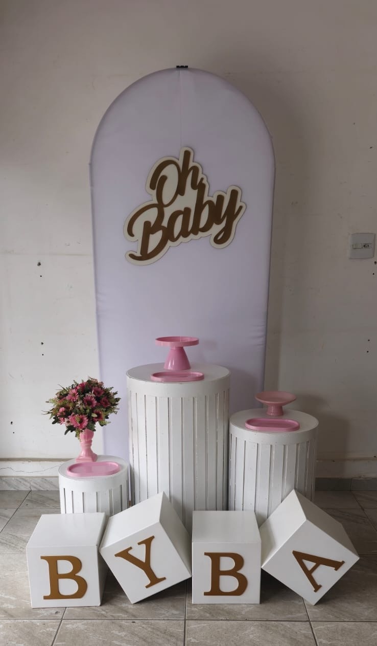 Kit Pegue E Monte - Cha de Bebe Menina 1 - L&N Decorações 