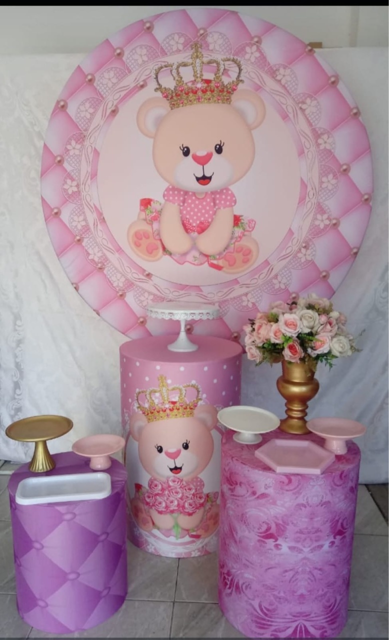 Kit Pegue E Monte - Cha de Bebe Menina 3 - L&N Decorações 