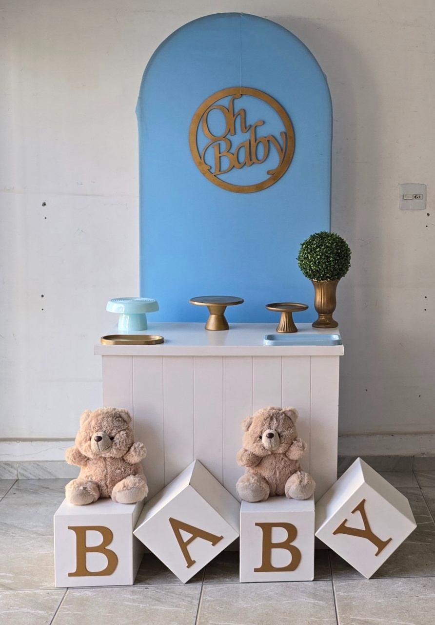 Kit Pegue E Monte - Cha de Bebe Menino 3 - L&N Decorações 