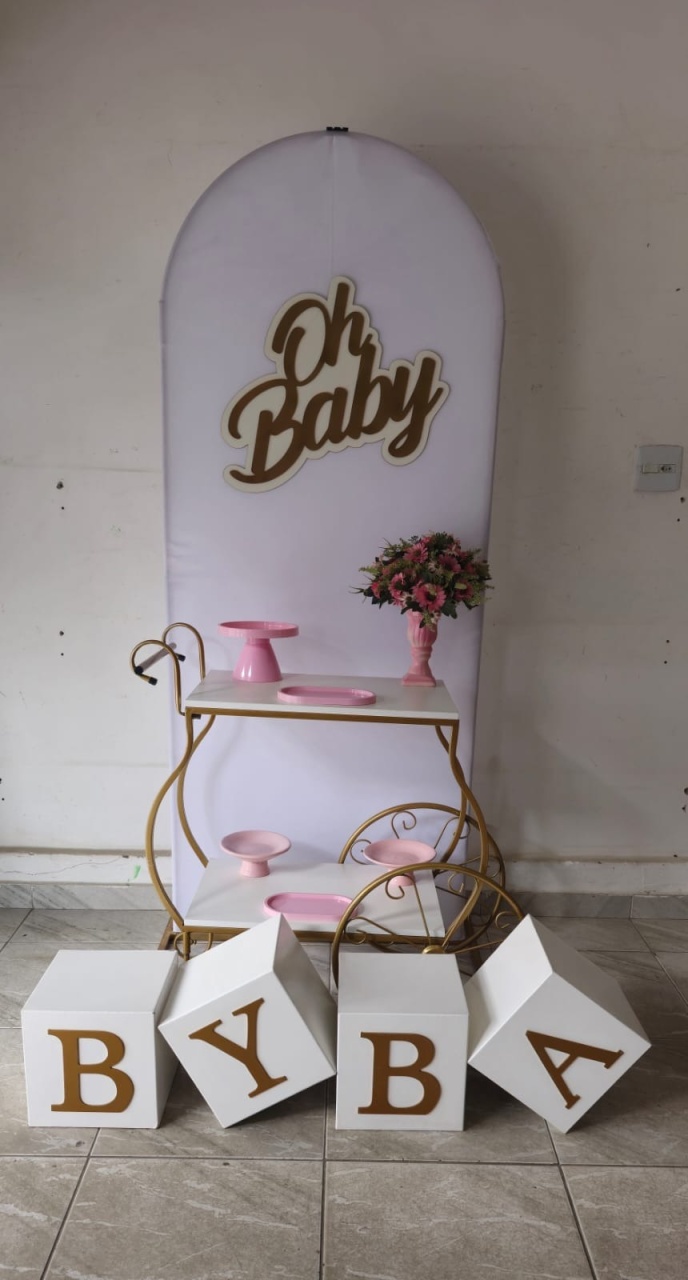 Kit Pegue E Monte - Cha de Bebe Menina  2 - L&N Decorações 