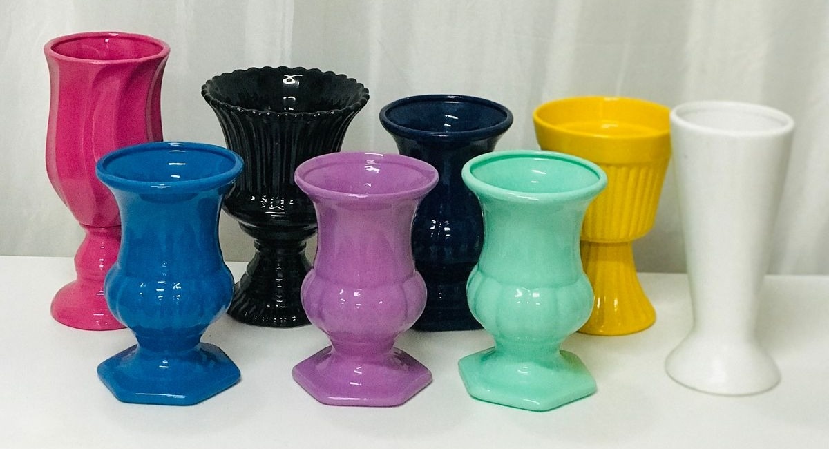 Vaso Cerâmica Pequeno - Balões de Menina 