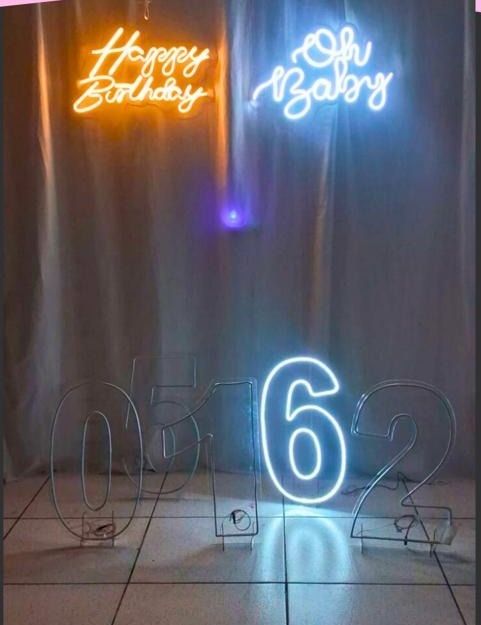 Letreiro/Numero Led - Balões de Menina 