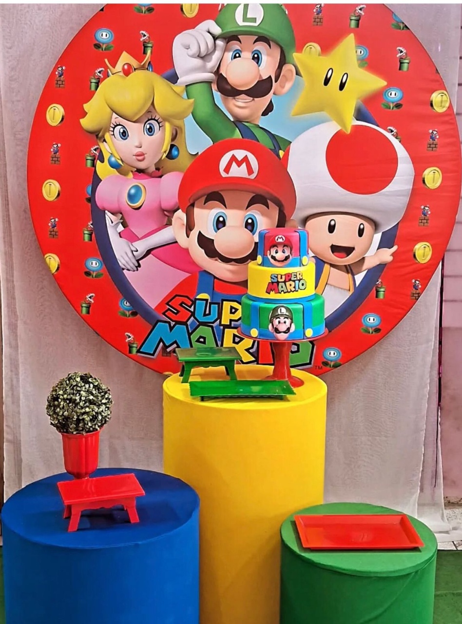 Kit Bronze Mario Boss - Balões de Menina 