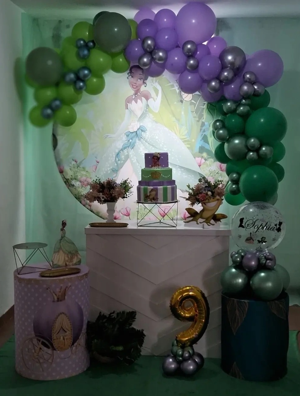 Kit Composição A Princesa E O Sapo - Balões de Menina 