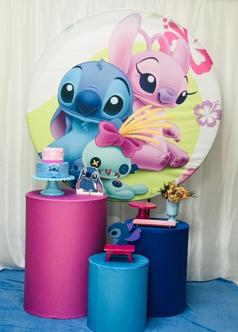 Kit Stitch Platina  - Balões de Menina 