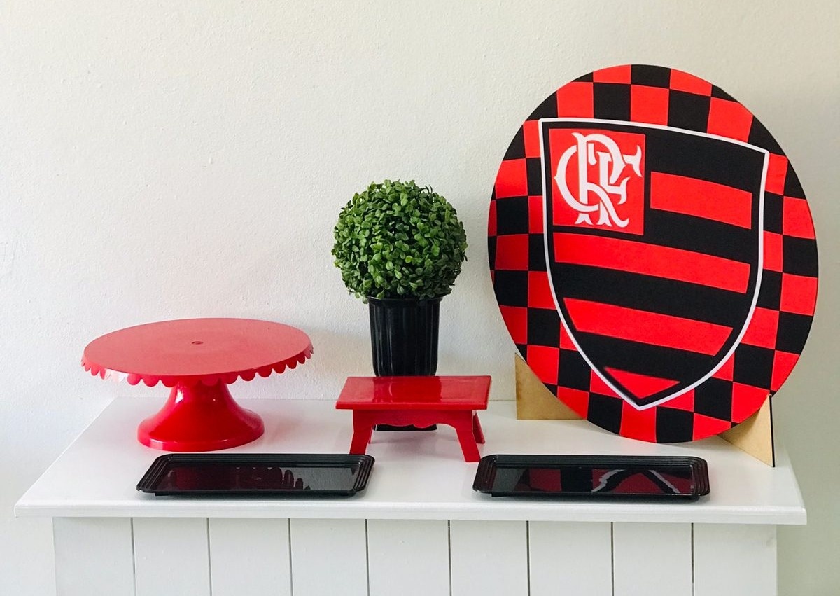 Kit Só Um Bolinho Flamengo - Balões de Menina 