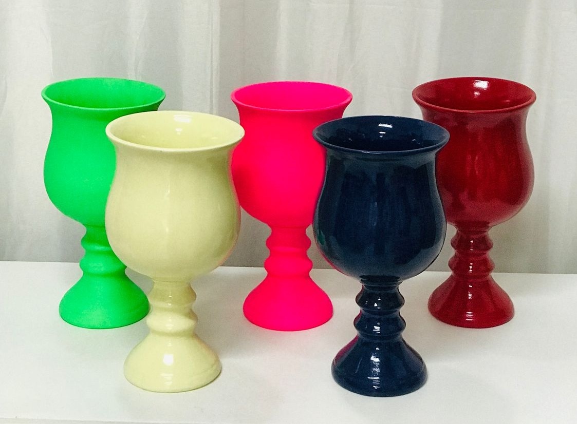 Vaso Cerâmica Medio  - Balões de Menina 