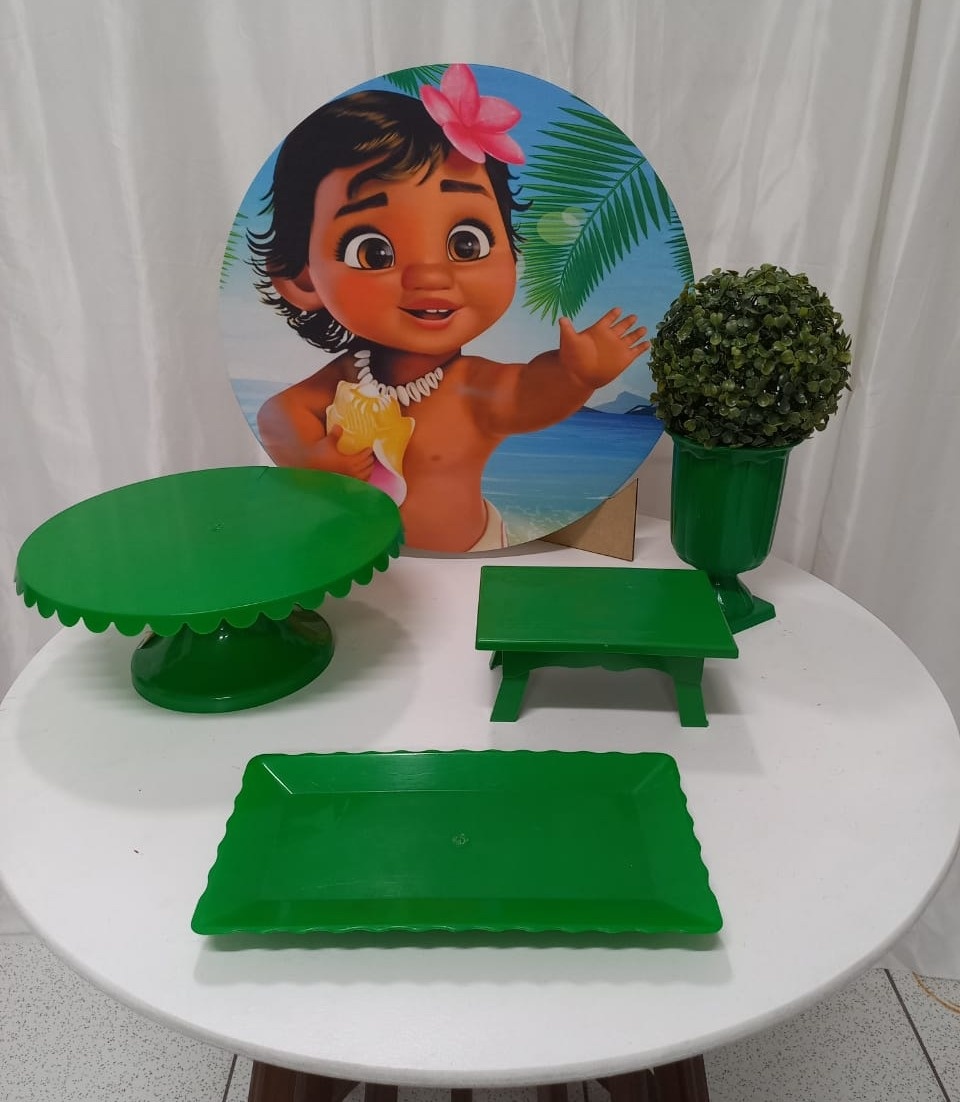 Kit Só Um Bolinho Moana Baby - Balões de Menina 
