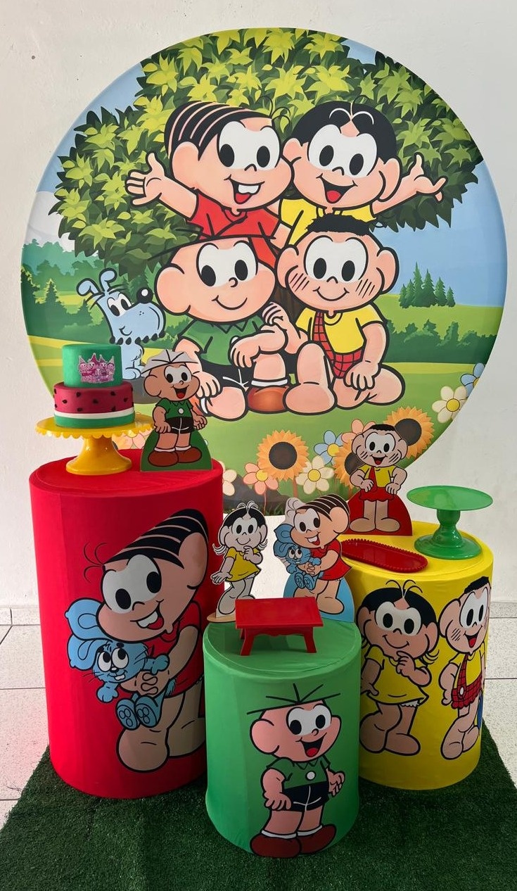 Kit Pegue E Monte  Padrão Turma da Mônica - Balões de Menina 