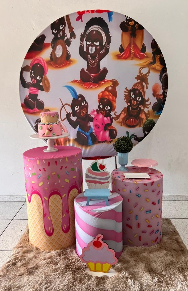 Kit Pegue E Monte Padrão Erê - Balões de Menina 