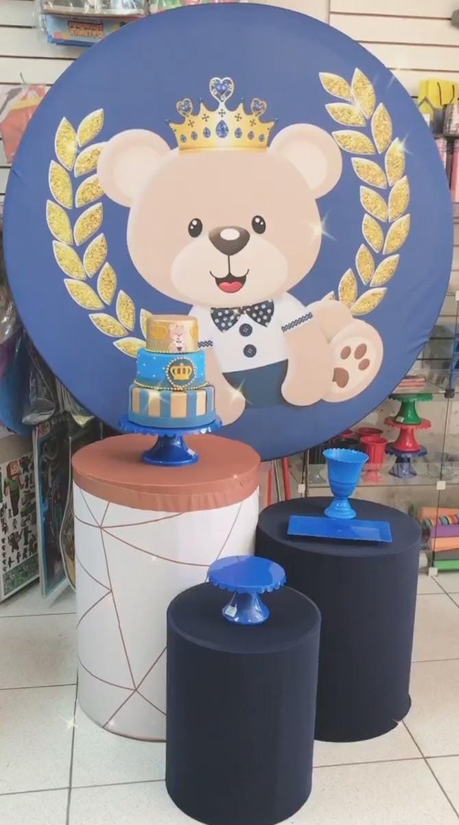 Kit Bronze Urso Príncipe  - Balões de Menina 
