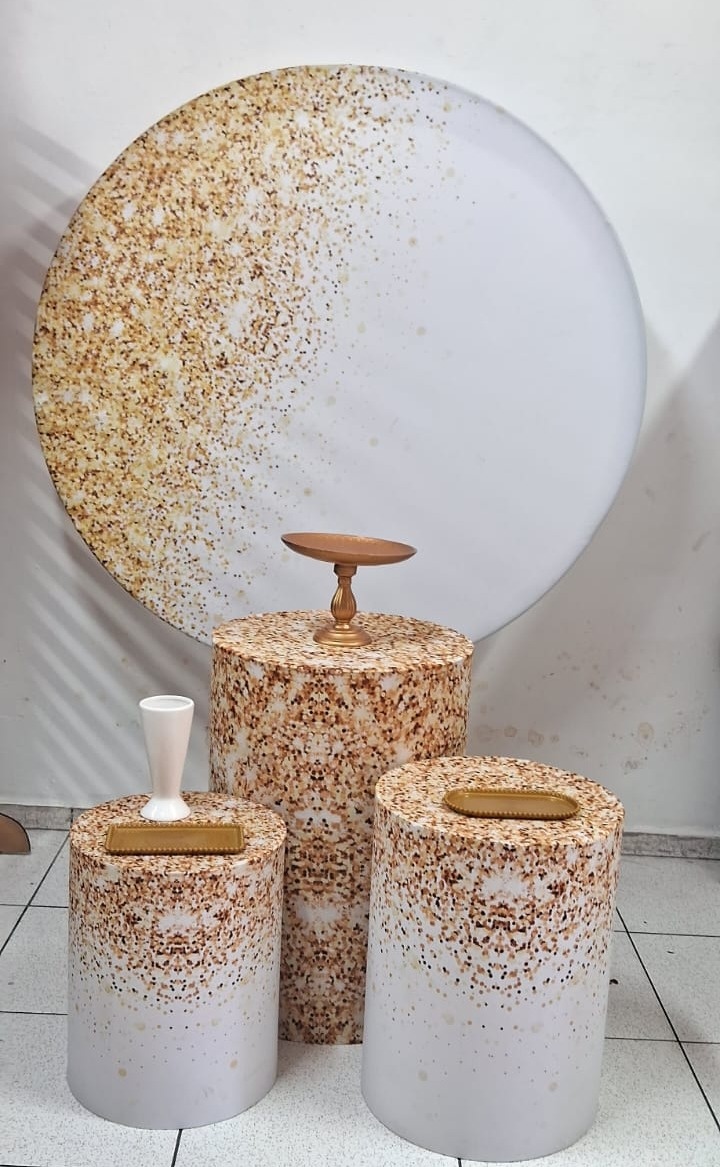 Kit Bronze Dourado/Branco - Balões de Menina 