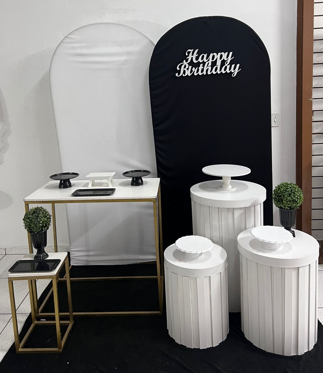 Kit Composição Preto E Branco - Balões de Menina 
