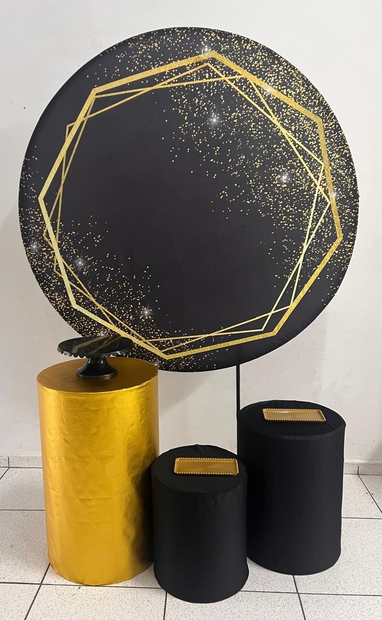 Kit Pegue E Monte Basico Preto/Dourado - Balões de Menina 