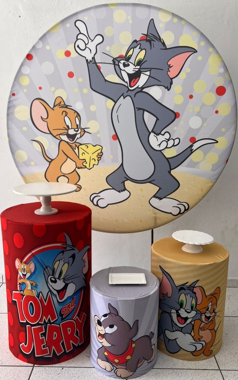 Kit Pegue E Monte Básico Tom E Jerry - Balões de Menina 